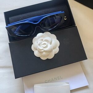 CHANEL Bold Blue Sunglasses